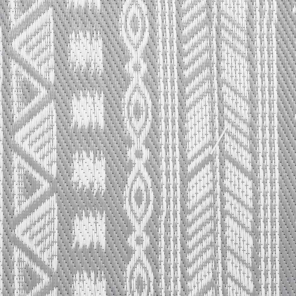vidaXL Vanjski tepih sivi 140 x 200 cm PP