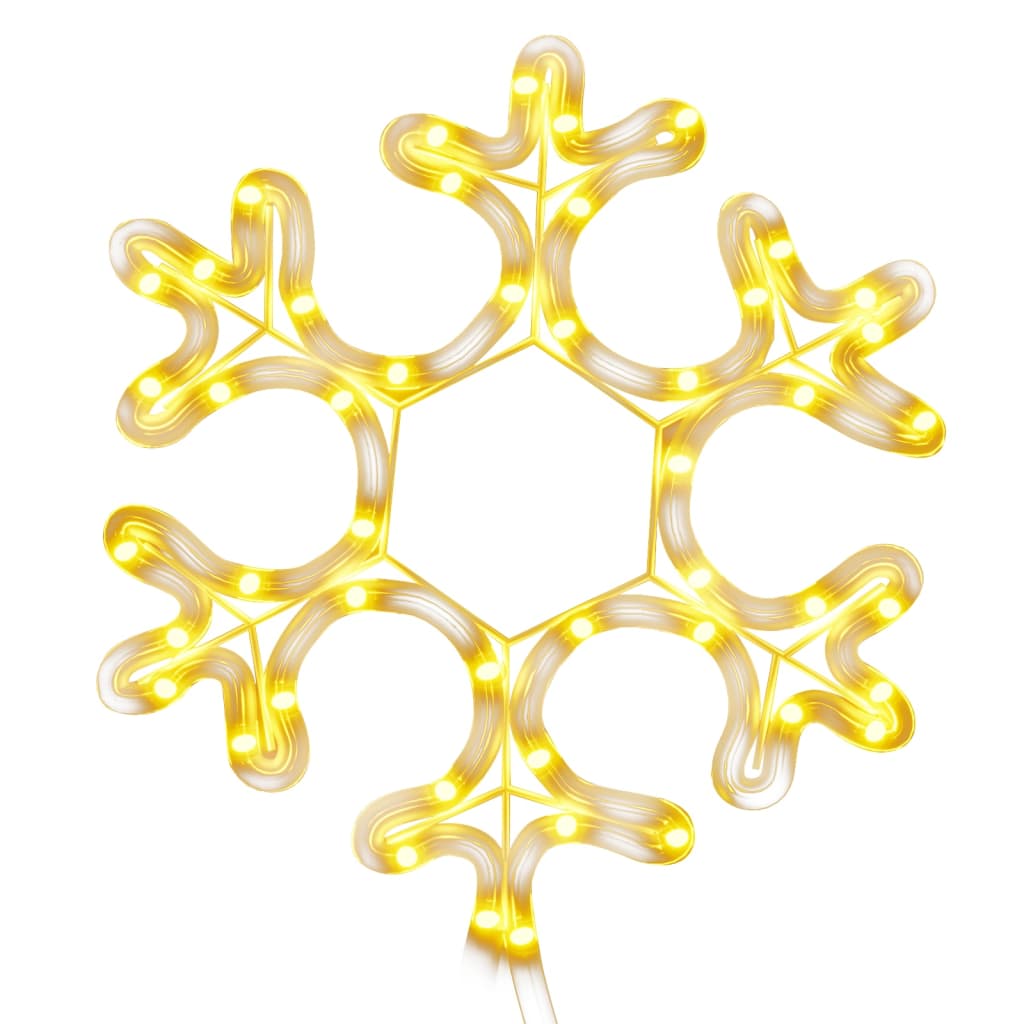 vidaXL Figura božićne pahulje s 48 LED žarulja topla bijela 27 x 27 cm