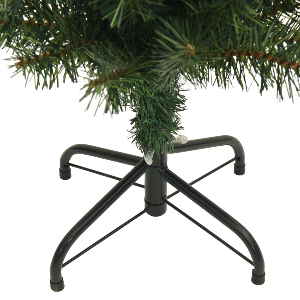 vidaXL Tanko umjetno božićno drvce sa stalkom zeleno 210 cm PVC