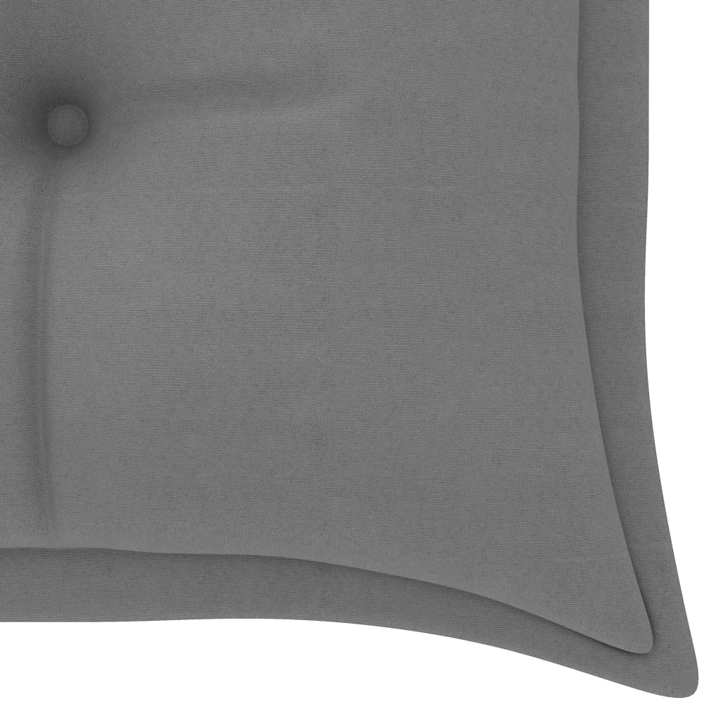 vidaXL Vrtna klupa sa sivim jastukom 150 cm od masivne tikovine