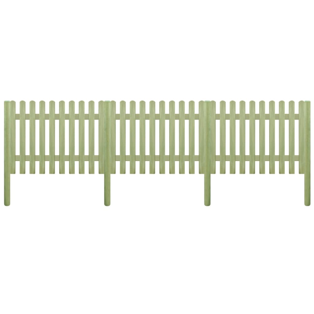 vidaXL Ograda od kolaca od impregnirane borovine 5,1 m 170 cm 6/9 cm