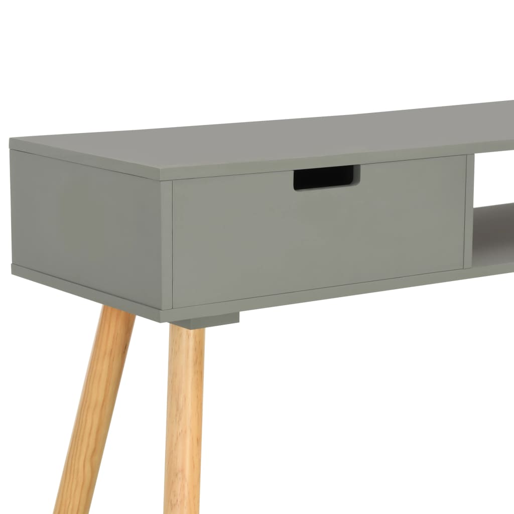 vidaXL Konzolni stol sivi 80 x 30 x 72 cm od masivne borovine