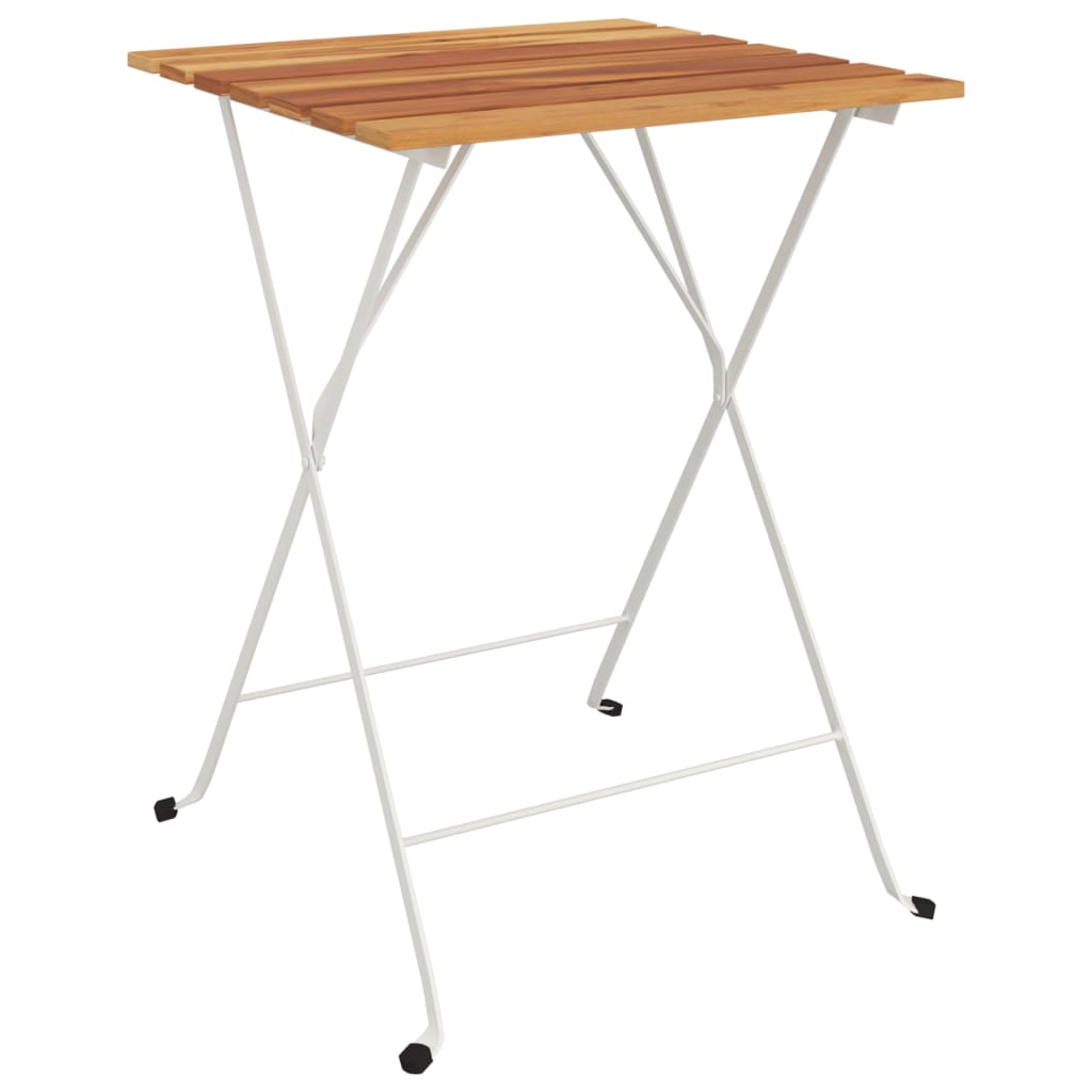 vidaXL Sklopivi bistro stol 55 x 54 x 71 cm od drva bagrema i čelika