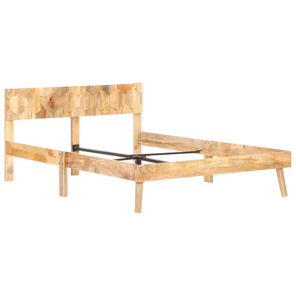 vidaXL Okvir za krevet od masivnog drva manga 120 x 200 cm