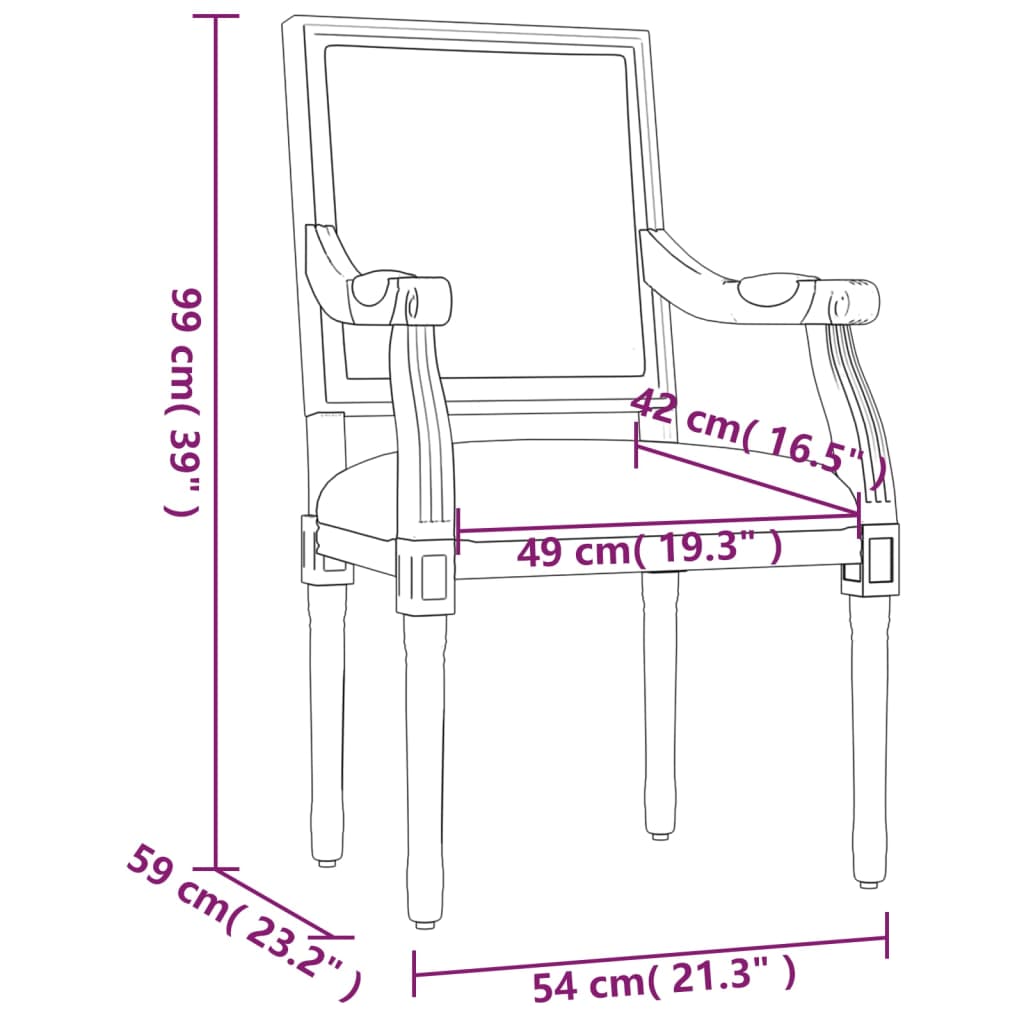 vidaXL Fotelja plava 54 x 59 x 99 cm baršunasta