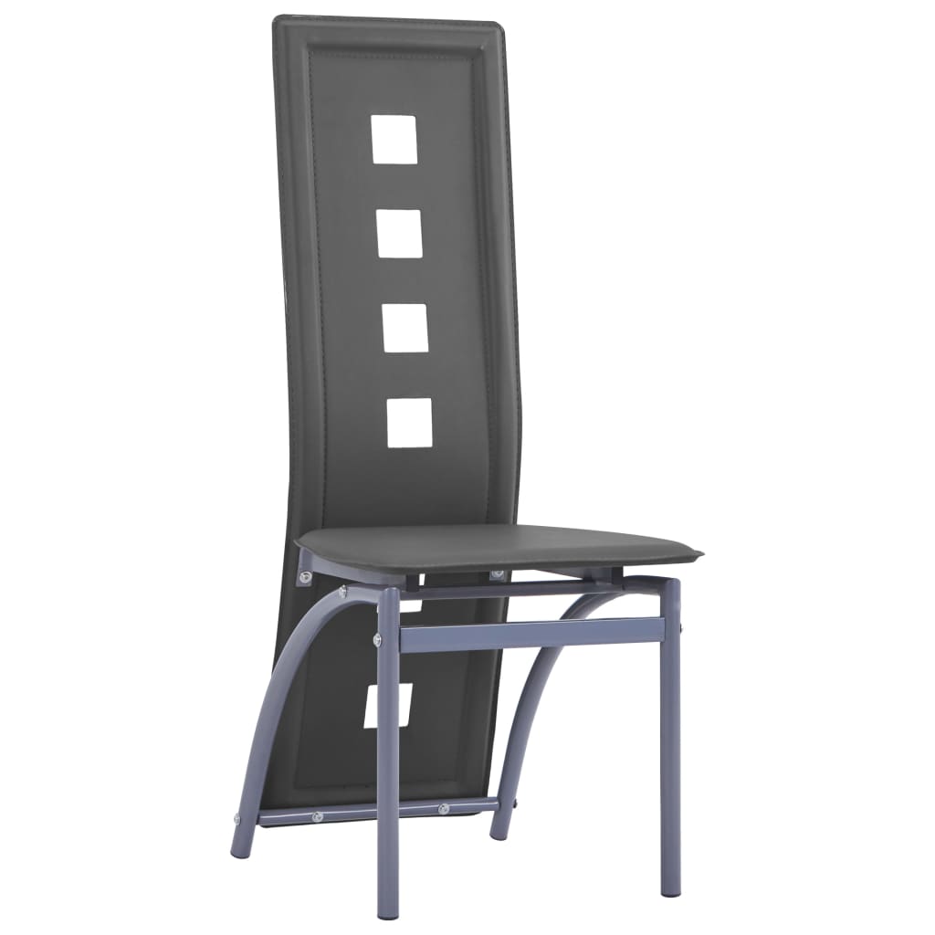 vidaXL Blagovaonske stolice od umjetne kože 2 kom sive