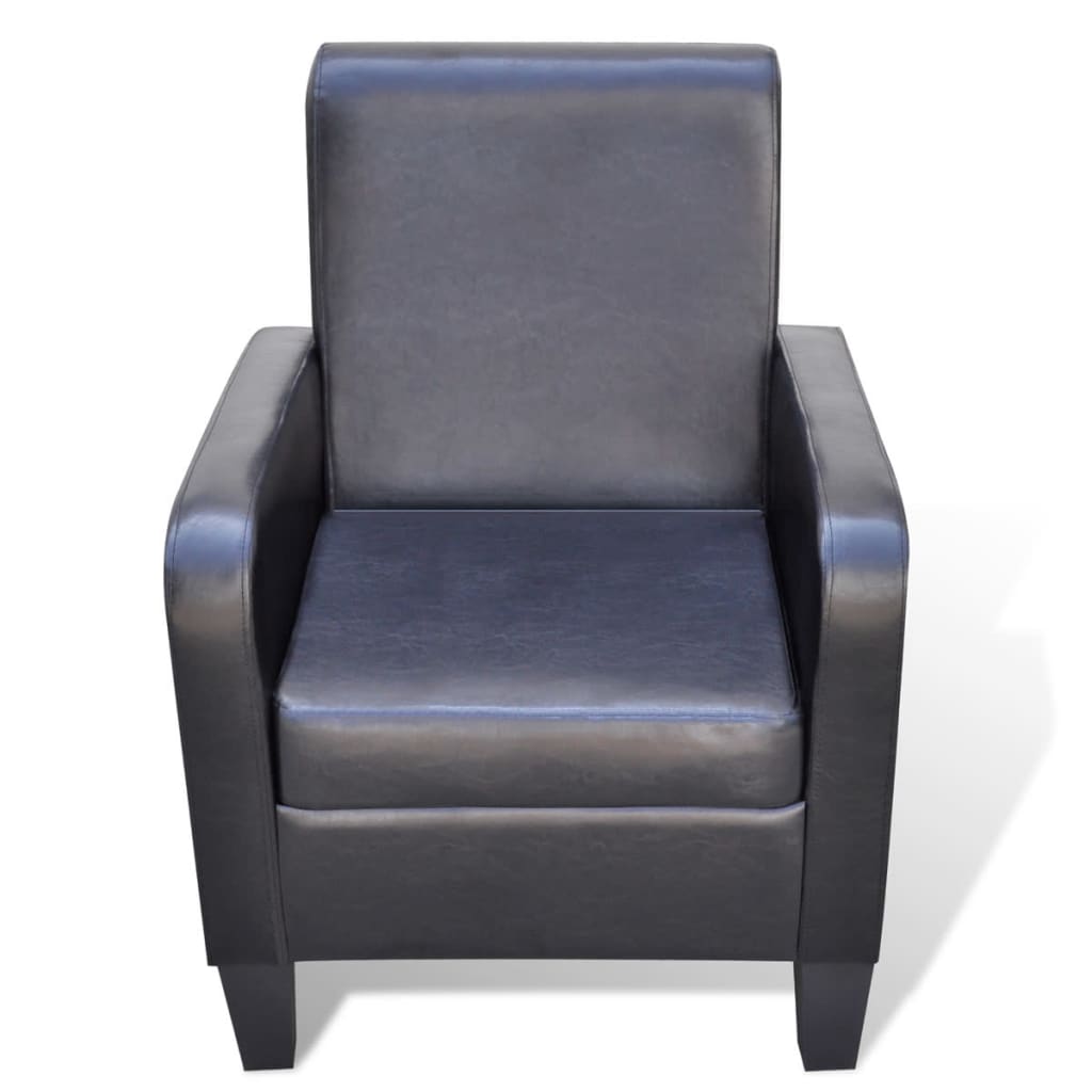 vidaXL Fotelja od umjetne kože crna