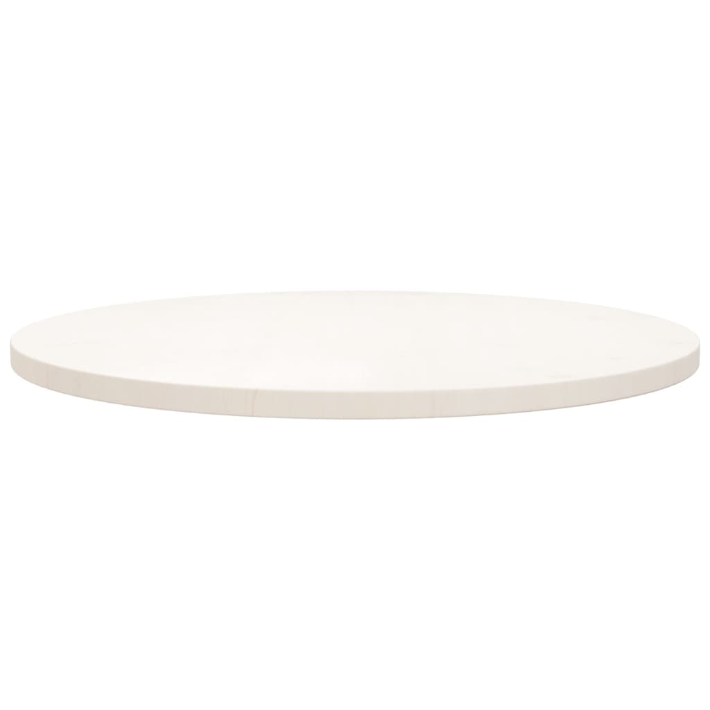vidaXL Ploča za stol bijela Ø 70 x 2,5 cm od masivne borovine