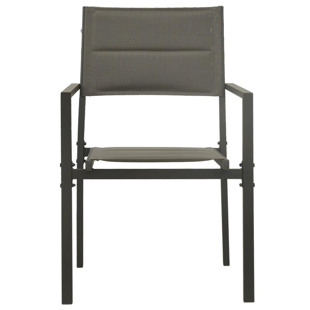 vidaXL Vrtne stolice 2 kom od tekstilena i čelika sive i antracit