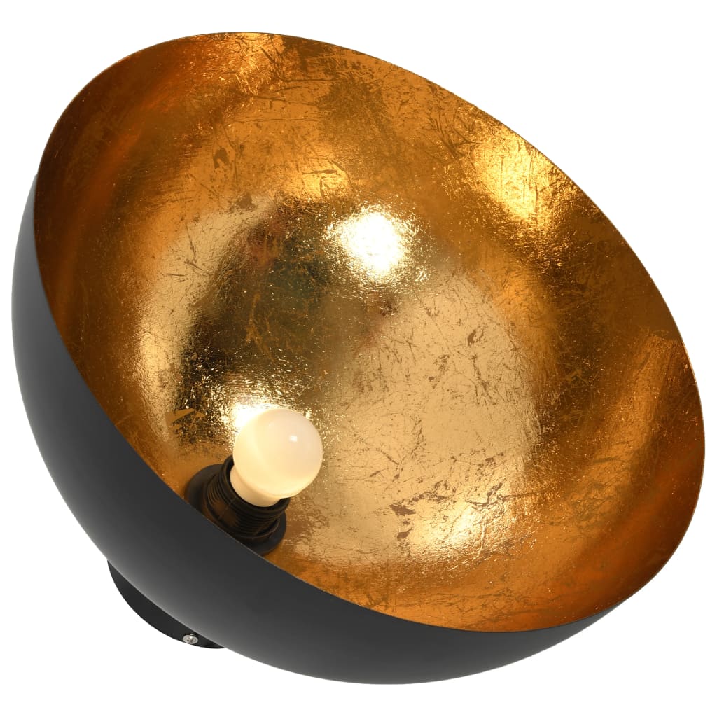 vidaXL Stropne svjetiljke 2 kom crno-zlatne polukuglaste E27