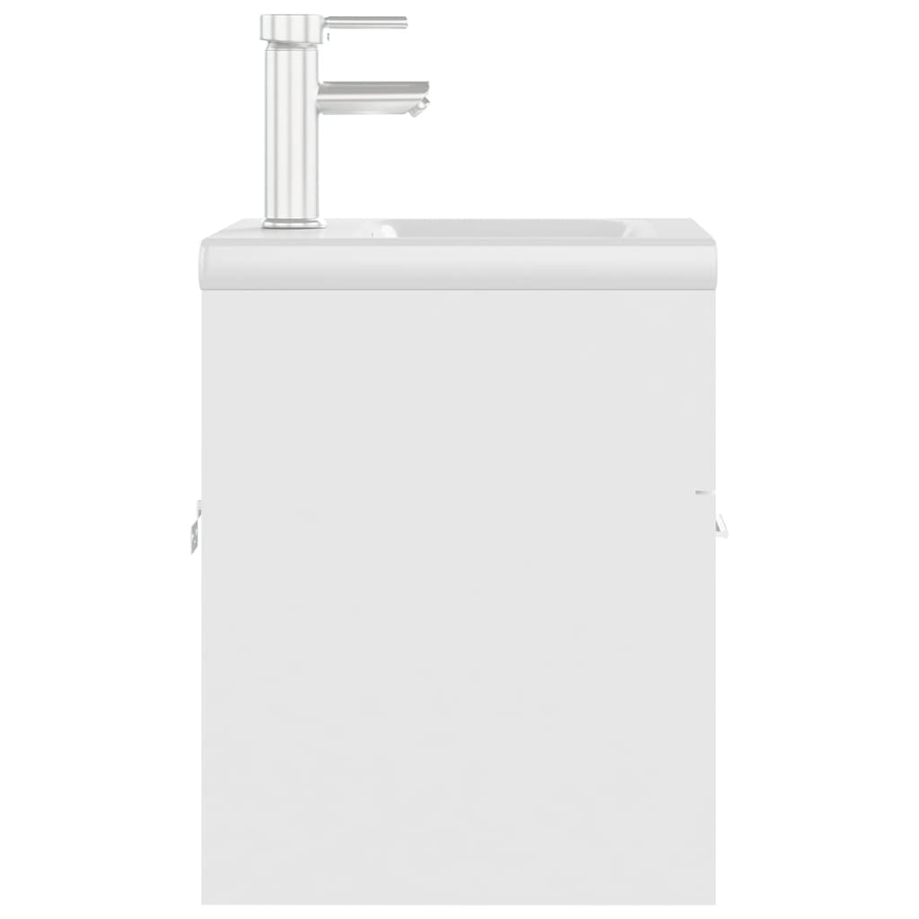vidaXL Ormarić s ugrađenim umivaonikom bijeli od iverice