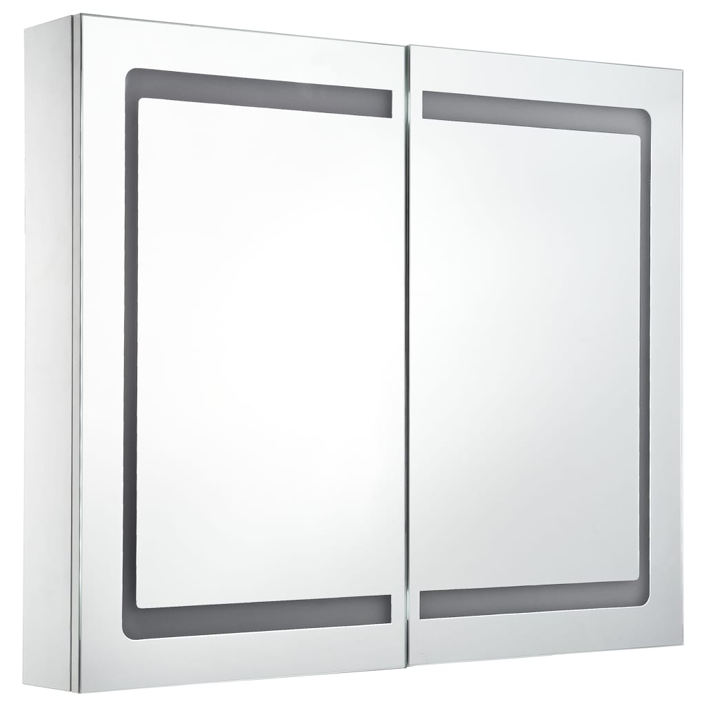 vidaXL LED kupaonski ormarić s ogledalom 80 x 12,2 x 68 cm