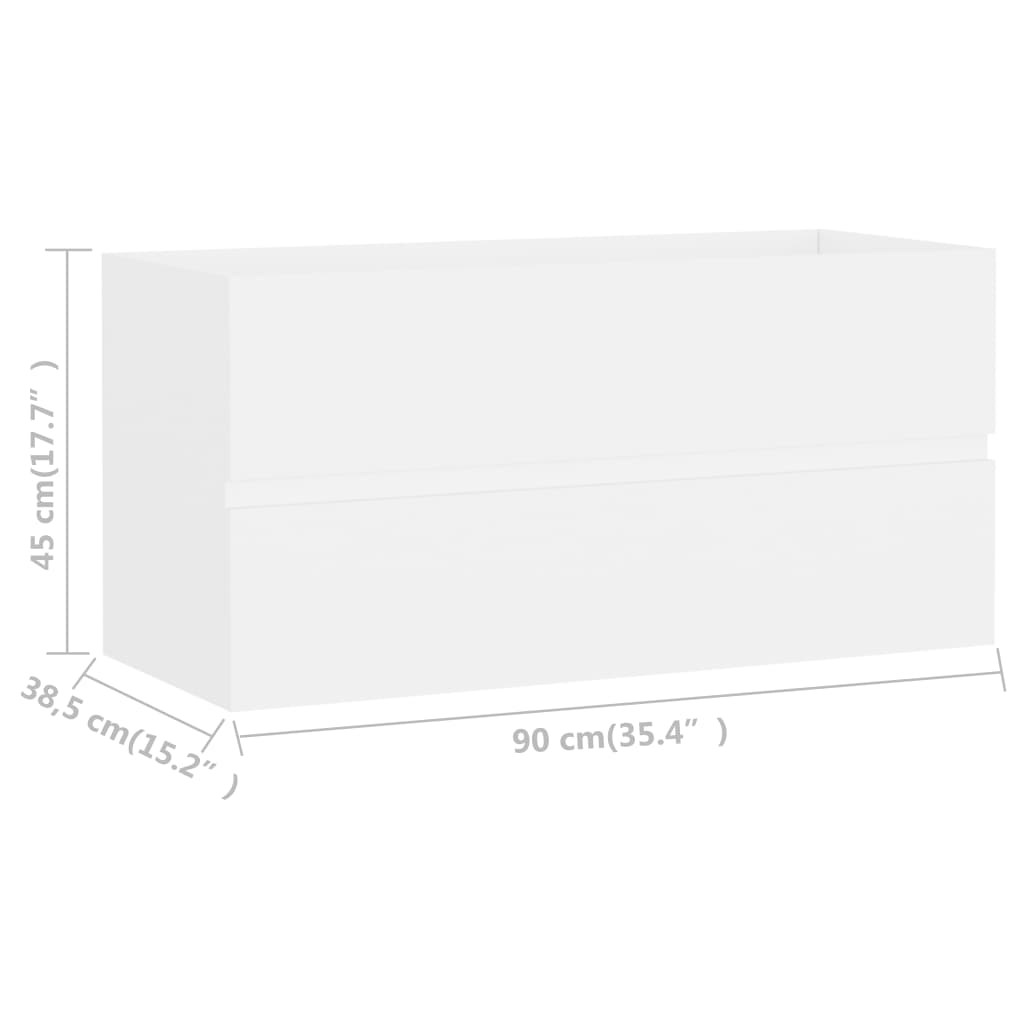 vidaXL 2-dijelni set kupaonskog namještaja bijeli konstruirano drvo