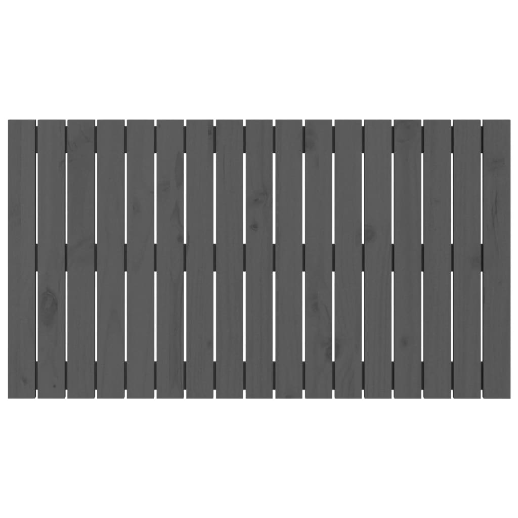 vidaXL Zidno uzglavlje sivo 108 x 3 x 60 cm od masivne borovine