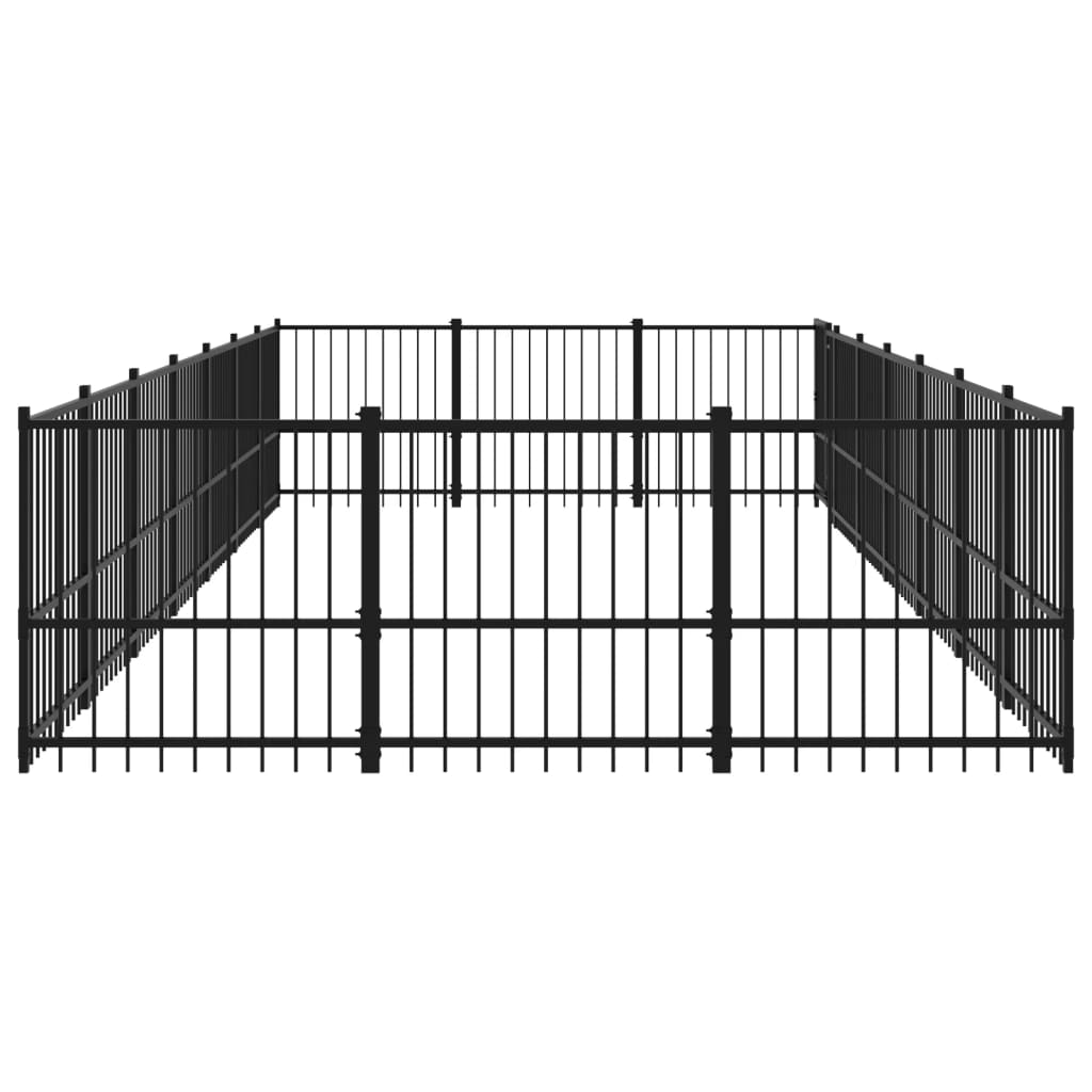 vidaXL Vanjski kavez za pse čelični 19,76 m²