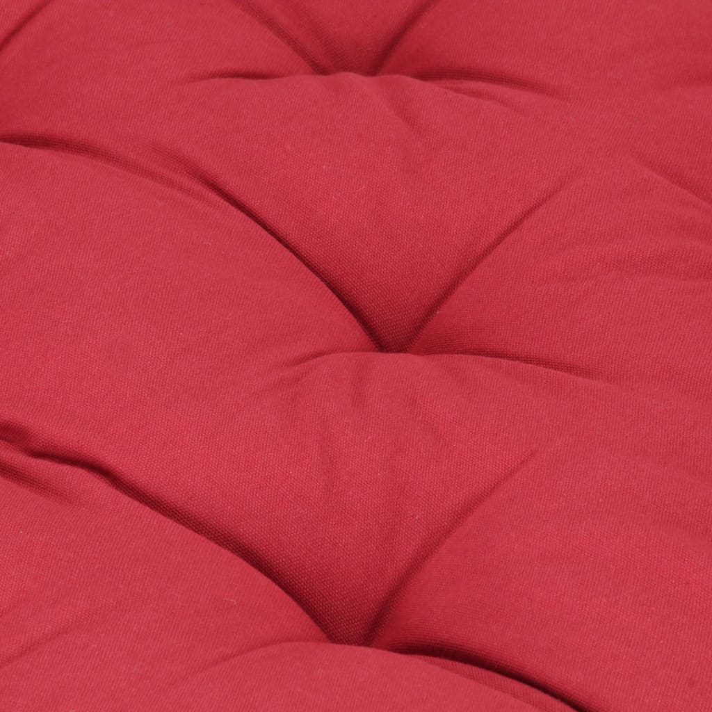 vidaXL Paletni podni jastuk pamučni 120 x 80 x 10 cm bordo