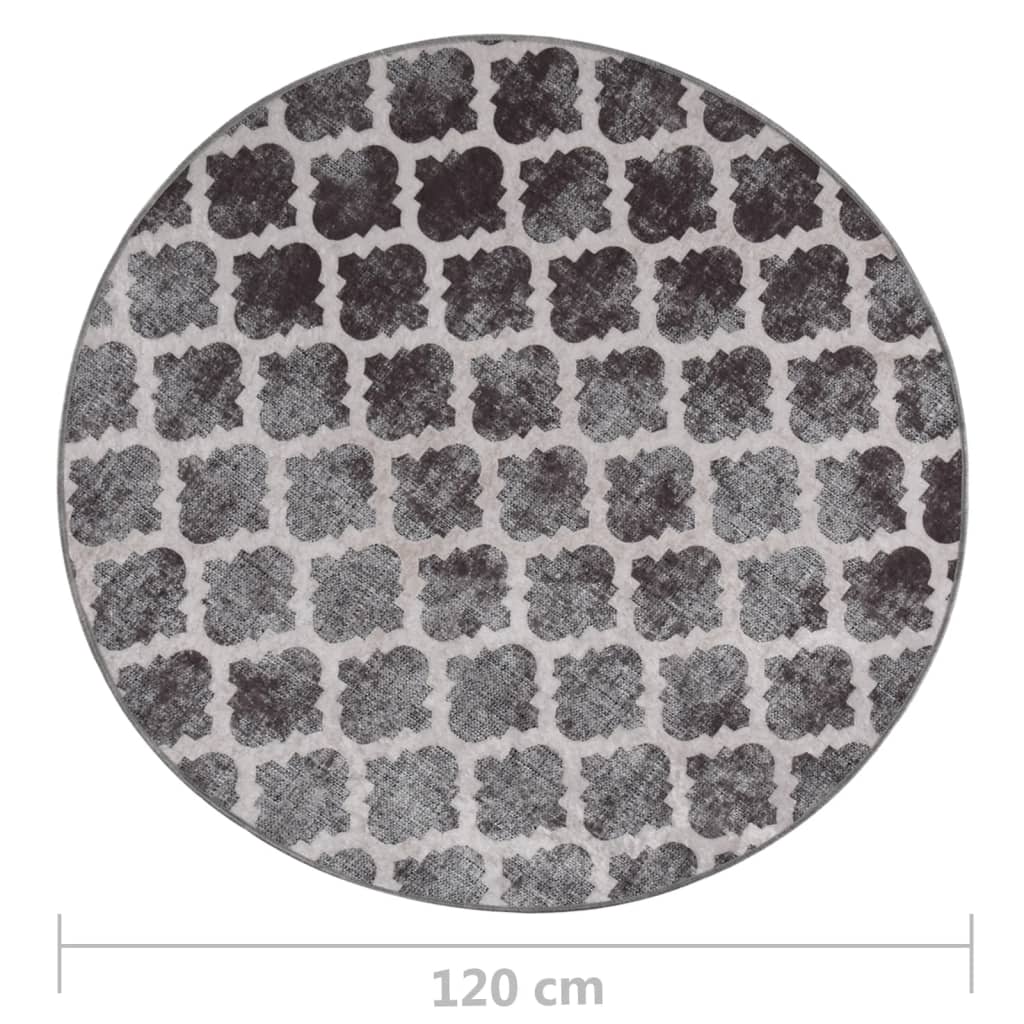 vidaXL Perivi tepih φ 120 cm raznobojni protuklizni