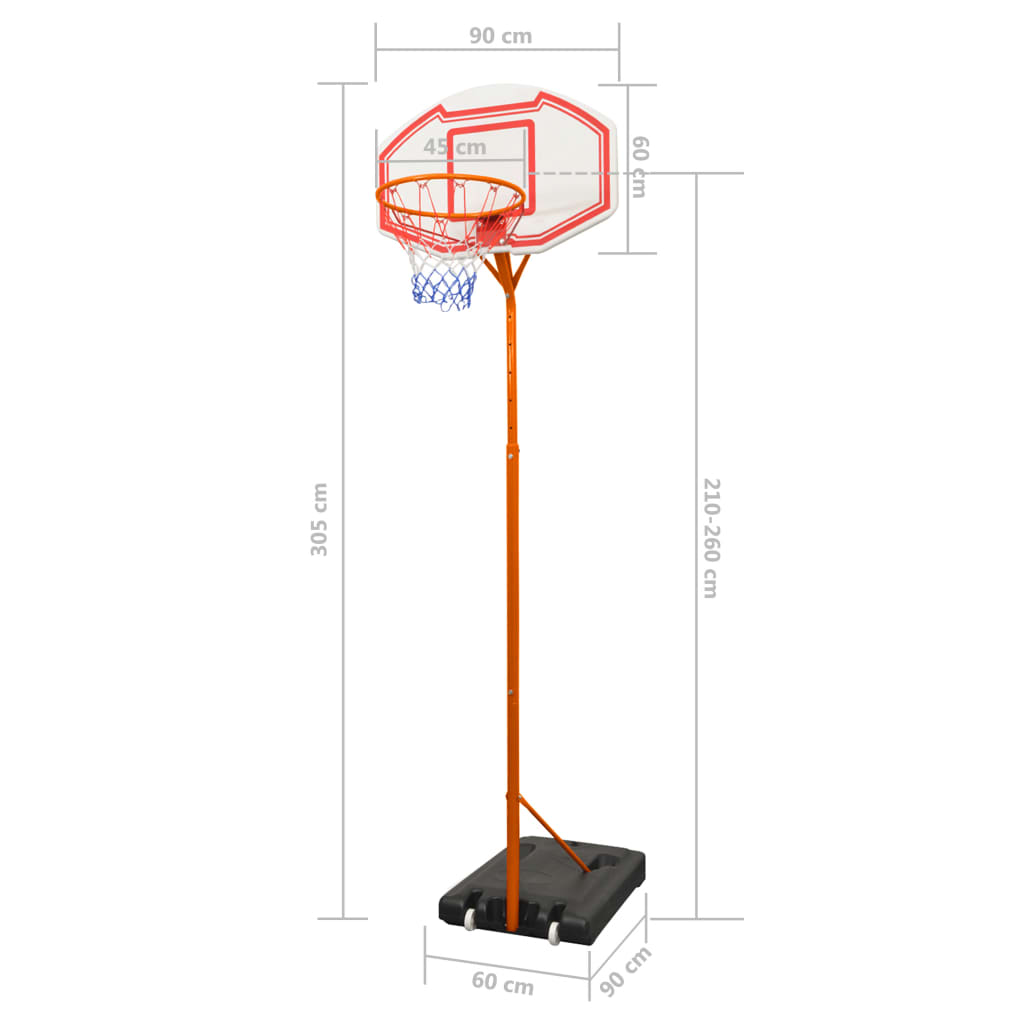 vidaXL Set košarkaškog obruča 305 cm