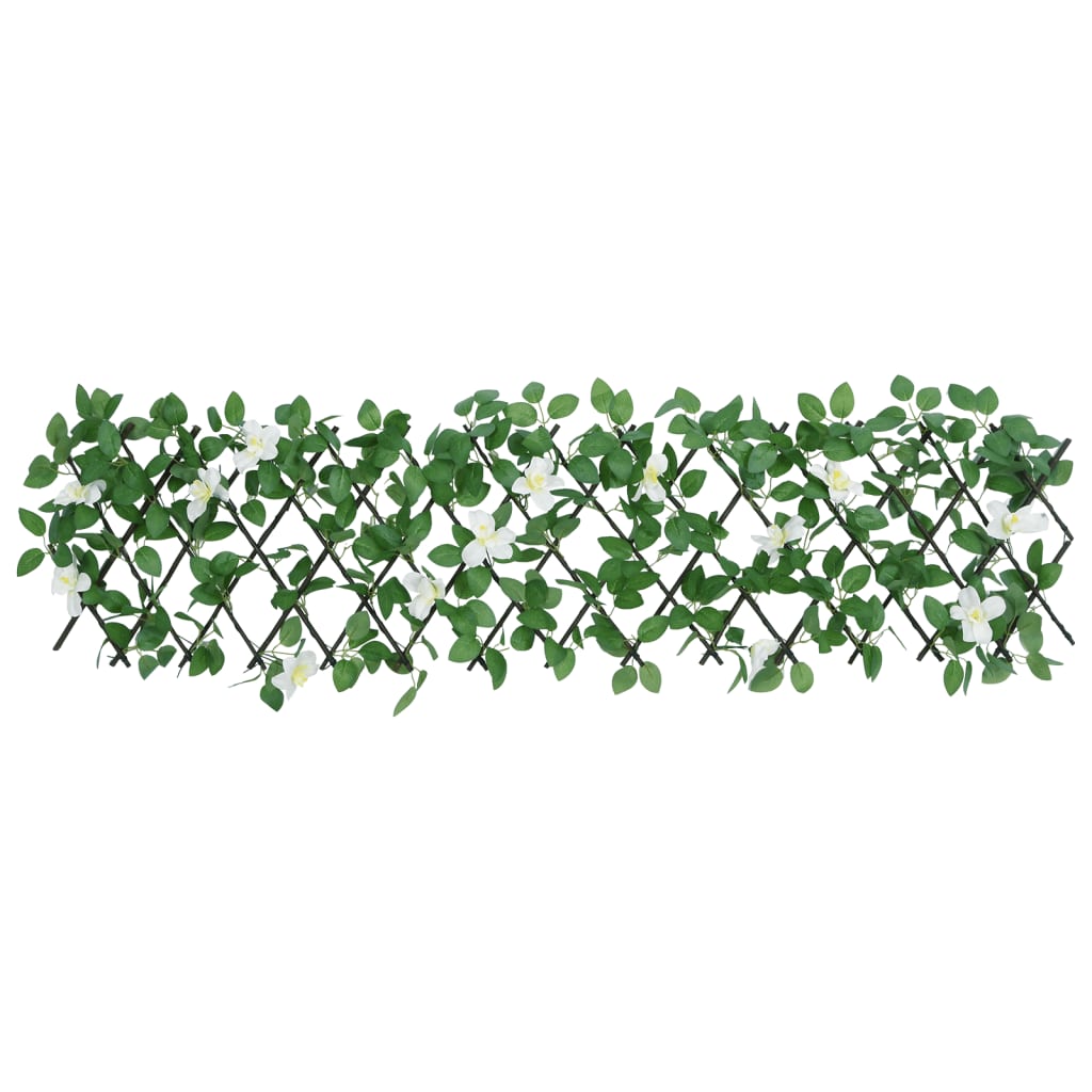 vidaXL Proširiva rešetka od umjetnog bršljana zelena 180 x 30 cm
