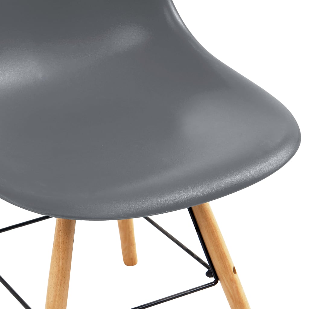 vidaXL Blagovaonske stolice od plastike 2 kom sive