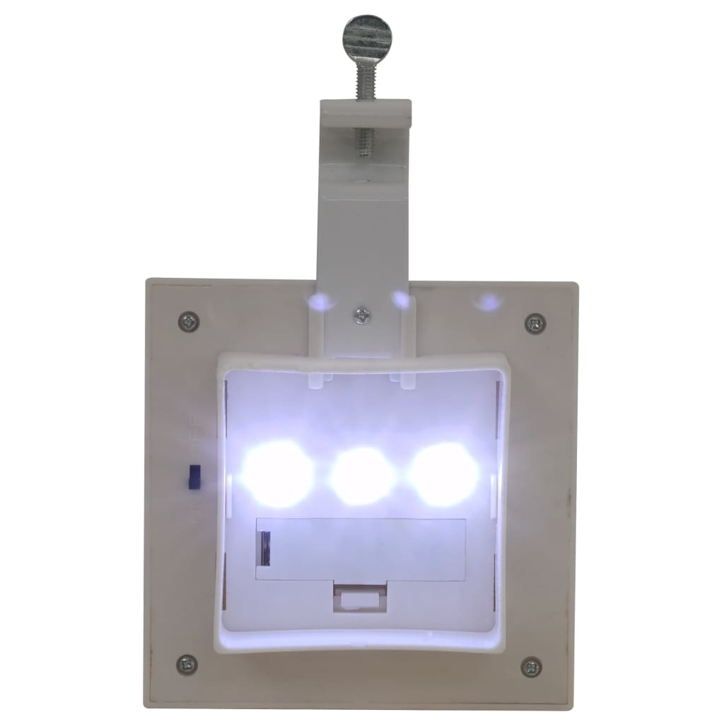 vidaXL Vanjske solarne svjetiljke 6 kom LED četvrtaste 12 cm bijele
