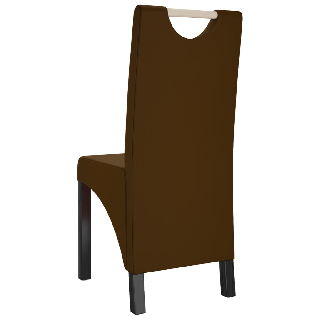 vidaXL Blagovaonske stolice od umjetne kože 2 kom smeđe