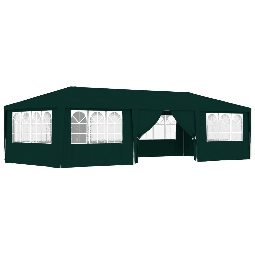 vidaXL Profesionalni šator za zabave 4 x 9 m zeleni 90 g/m²