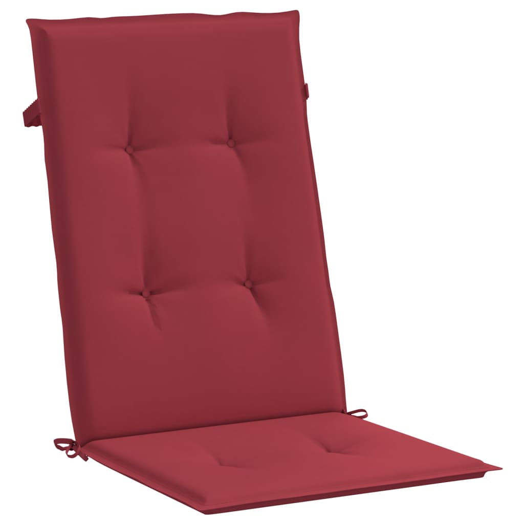 vidaXL Jastuci za vrtne stolice 6 kom boja vina 120x50x3 cm od tkanine