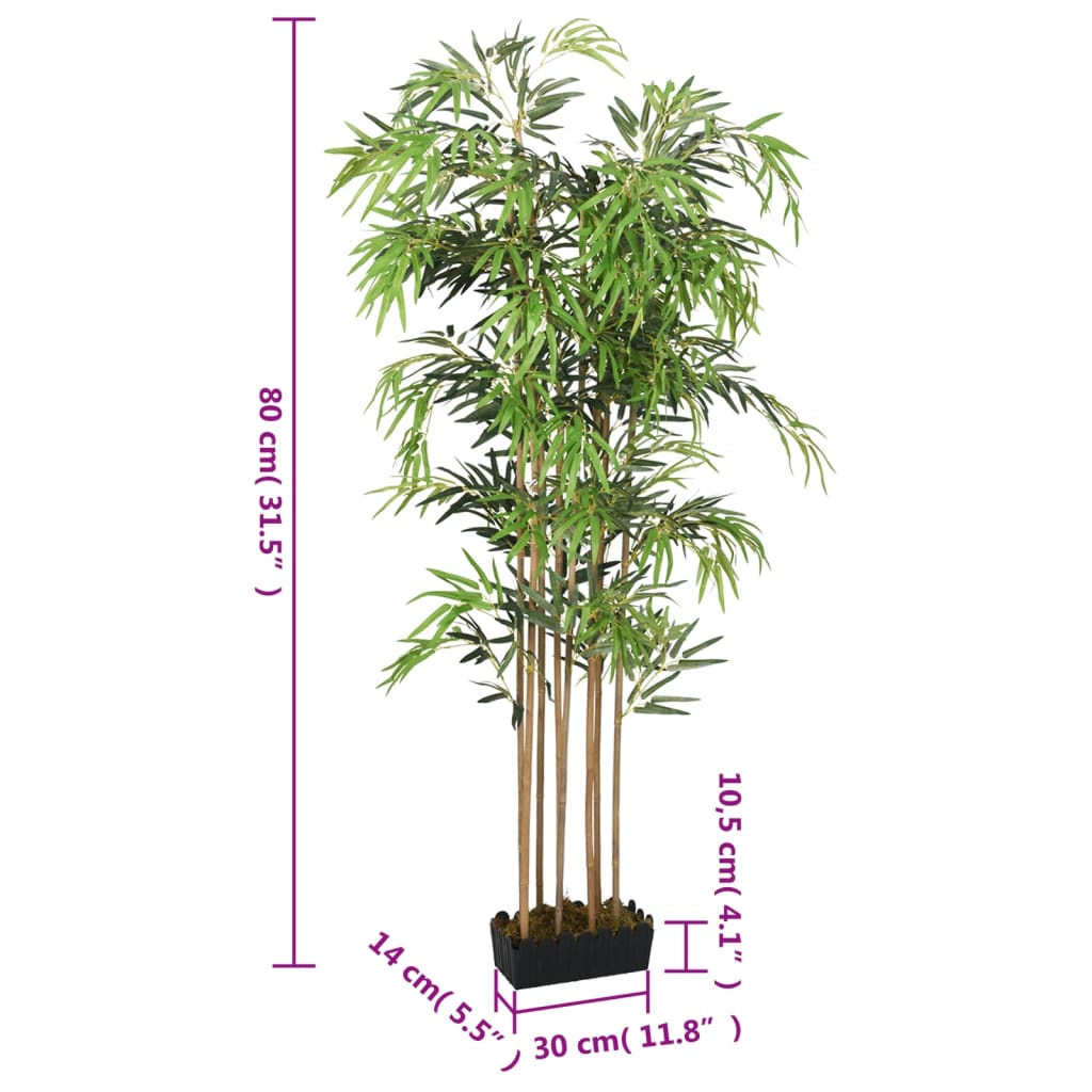 vidaXL Umjetno stablo bambusa 500 listova 80 cm zeleno
