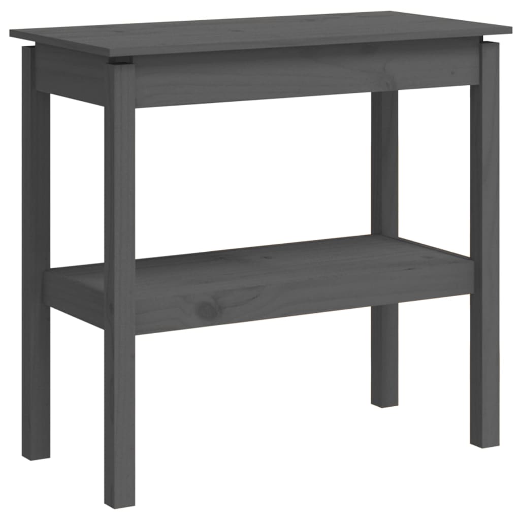 vidaXL Konzolni stol sivi 80x40x75 cm od masivne borovine