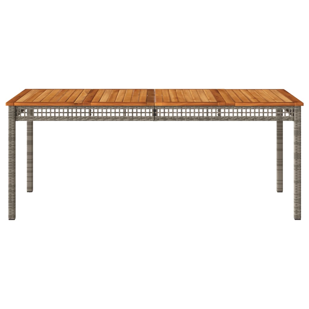 vidaXL Vrtni stol sivi 180 x 90 x 75 cm od poliratana i drva bagrema