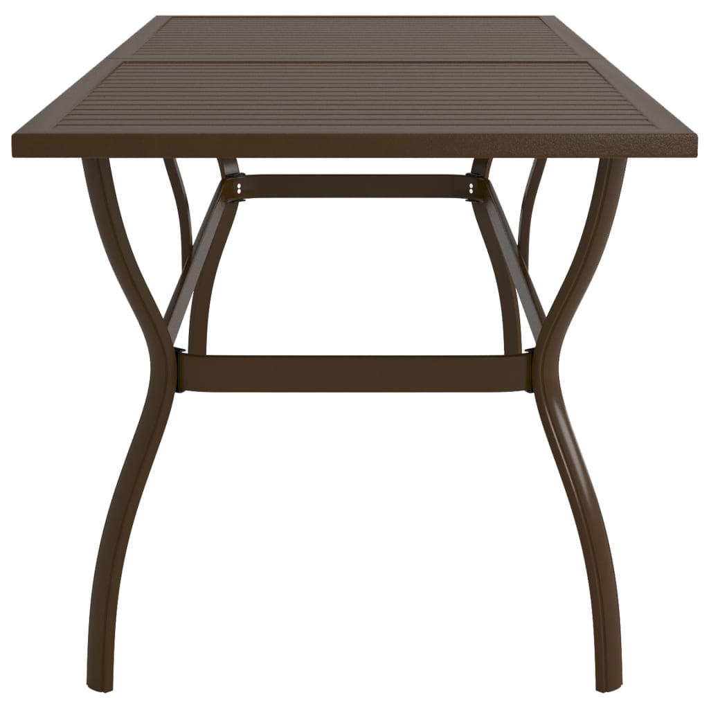 vidaXL Vrtni stol smeđi 190 x 80 x 72 cm čelični