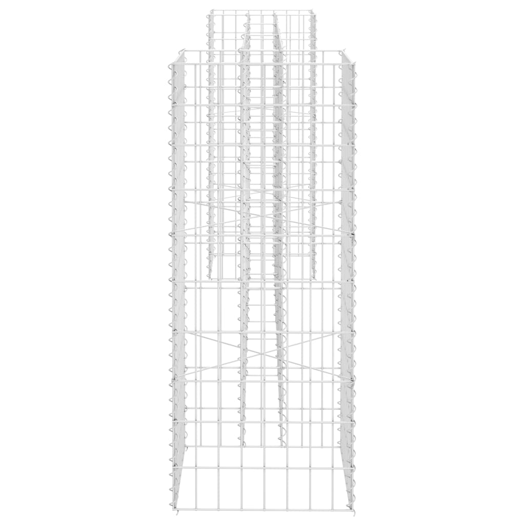 vidaXL Gabionska sadilica u H-obliku od čelične žice 260 x 40 x 100 cm
