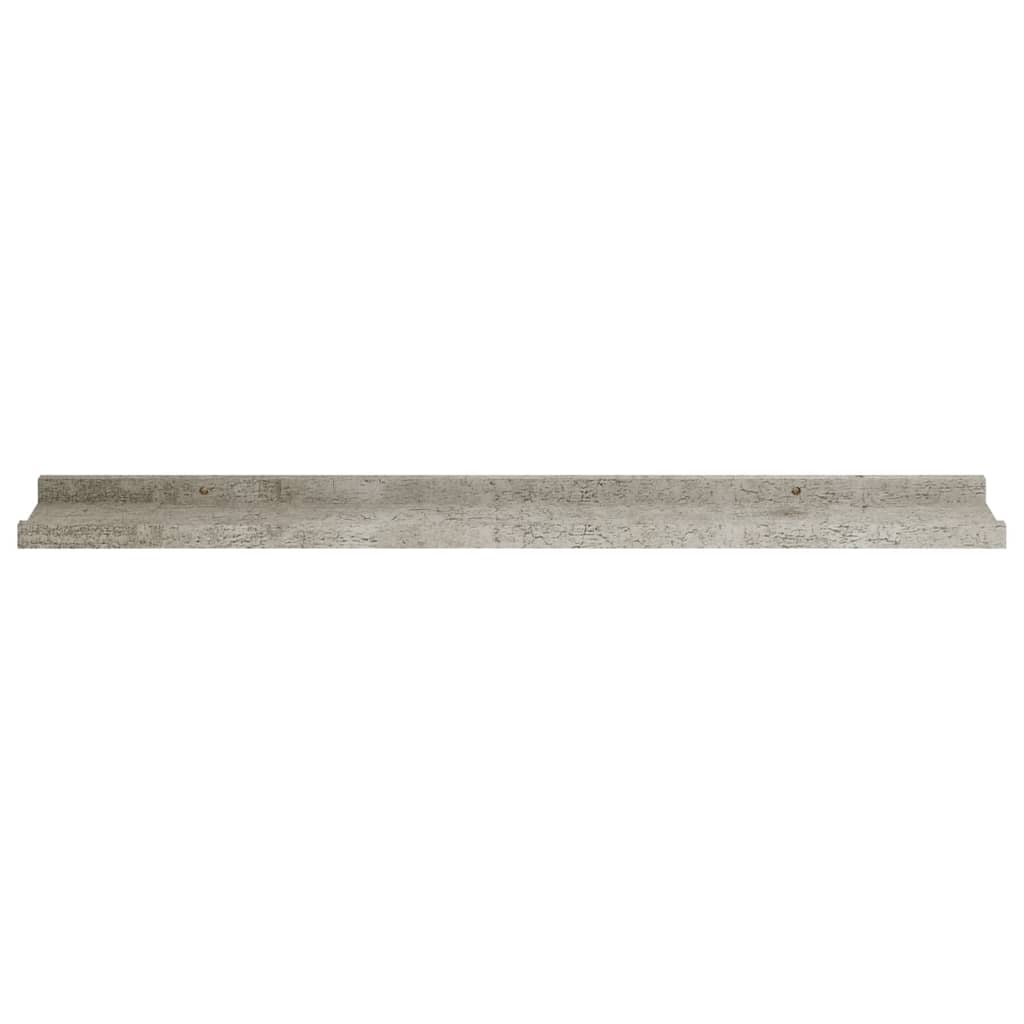 vidaXL Zidne police 2 kom siva boja betona 80 x 9 x 3 cm