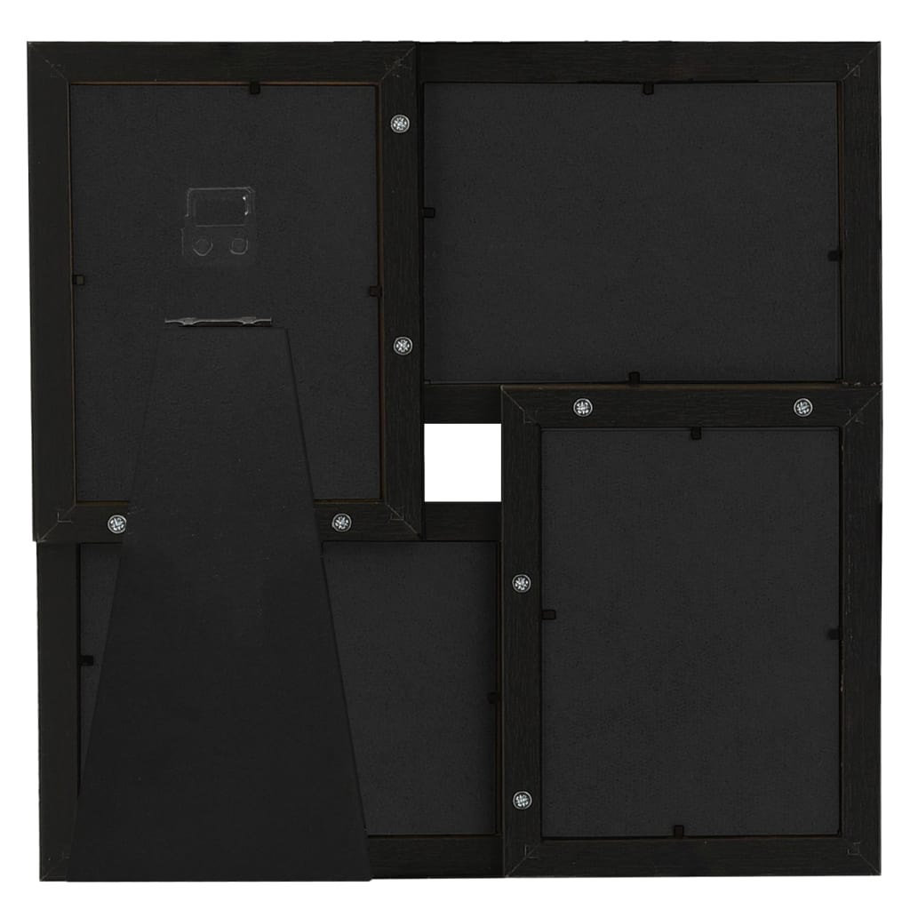 vidaXL Okvir za 4 fotografije (10 x 15 cm) crni MDF