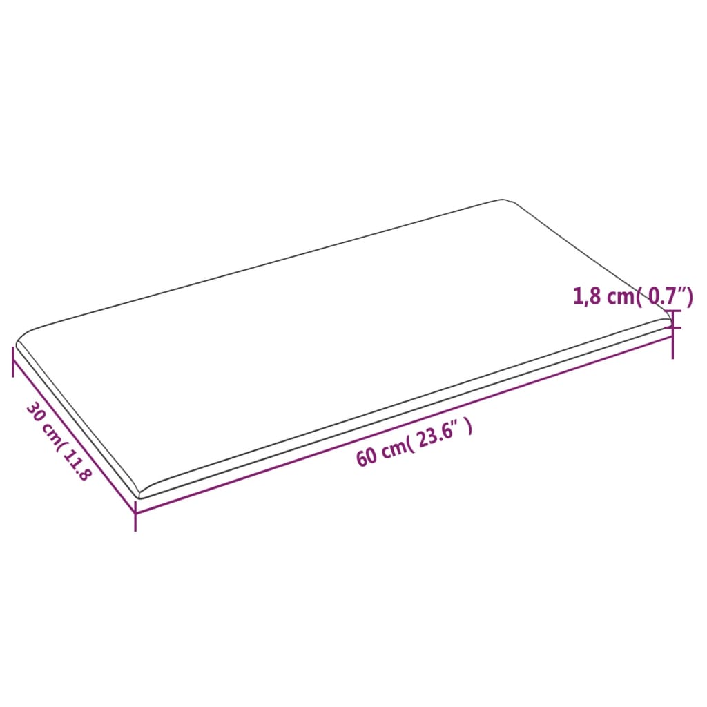 vidaXL Zidne ploče od tkanine 12 kom svjetložute 60x30 cm 2,16 m²