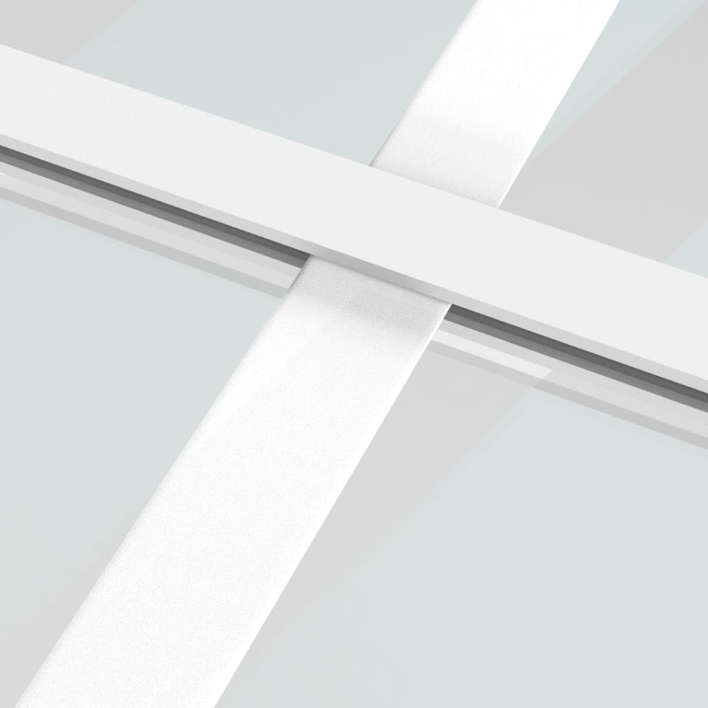vidaXL Unutarnja vrata 83 x 201,5 cm Bijela od mat stakla i aluminija