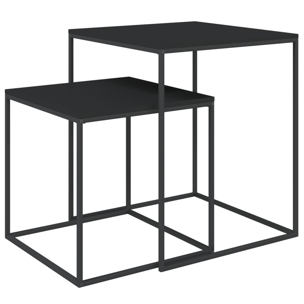 vidaXL 2-dijelni set stolića za kavu od konstruiranog drva i metala
