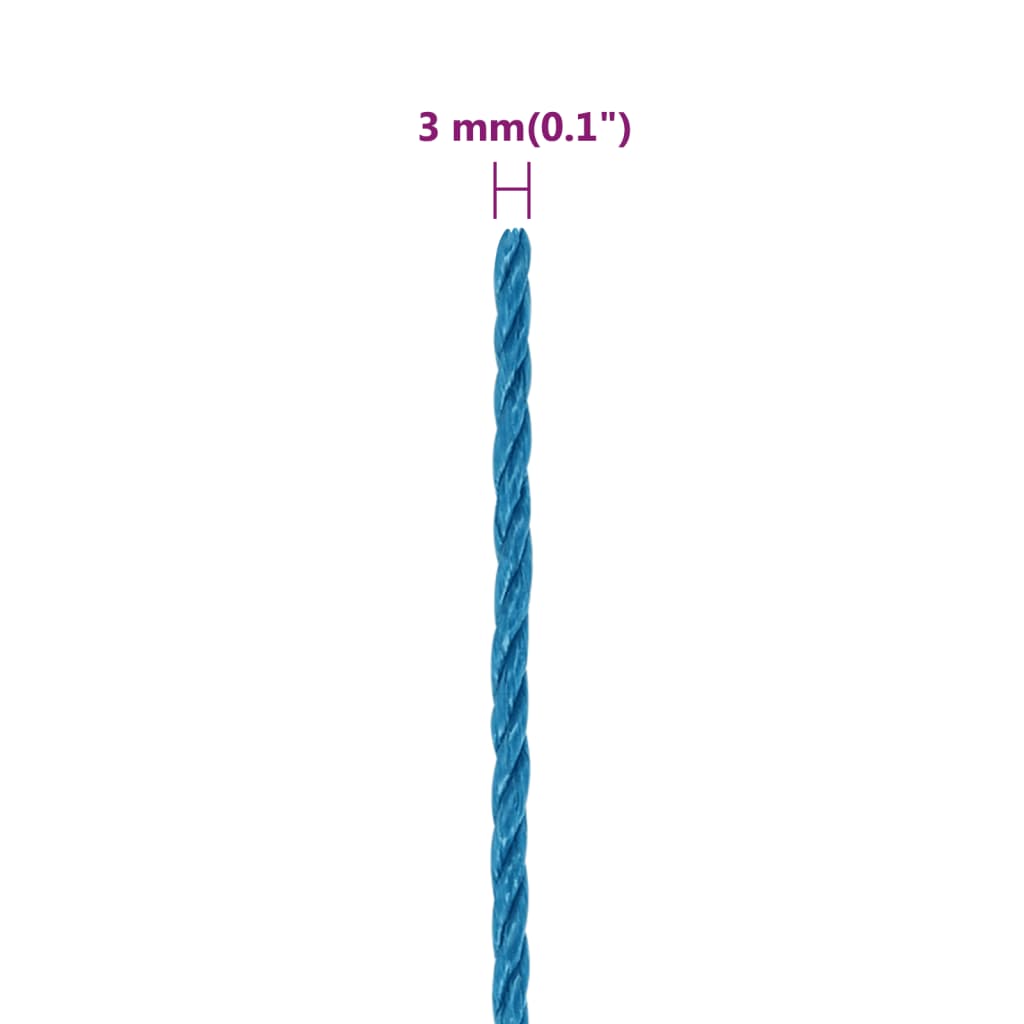vidaXL Radno uže plavi 3 mm 25 m od polipropilena