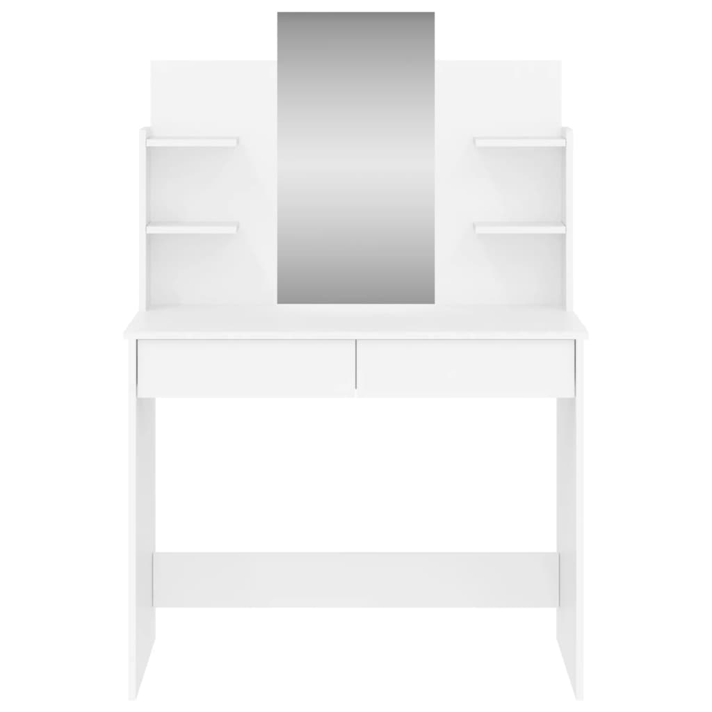 vidaXL Toaletni stolić s ogledalom bijeli 96 x 39 x 142 cm