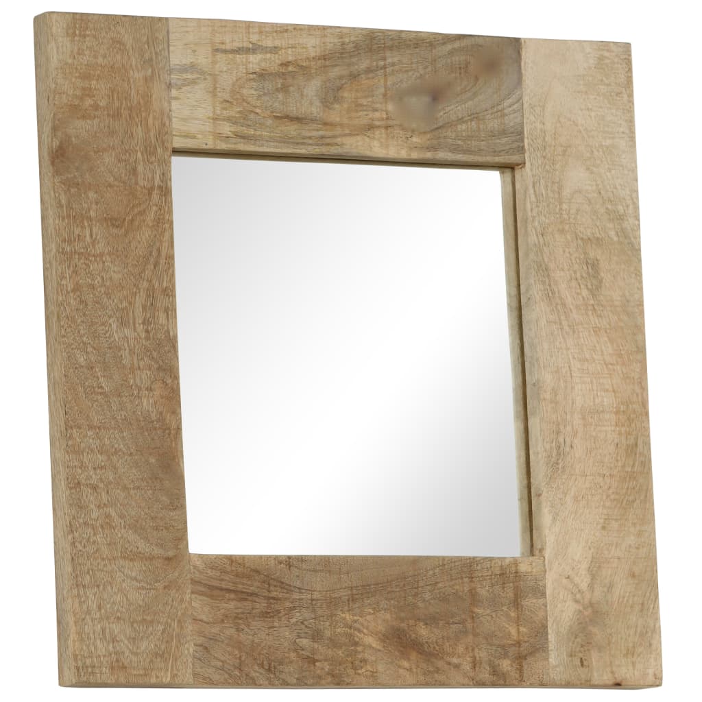 vidaXL Ogledalo od masivnog drva manga 50 x 50 cm