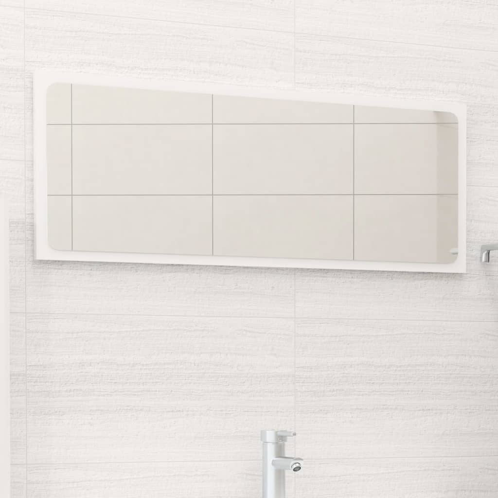 vidaXL Kupaonsko ogledalo sjajno bijelo 90x1,5x37 cm konstruirano drvo