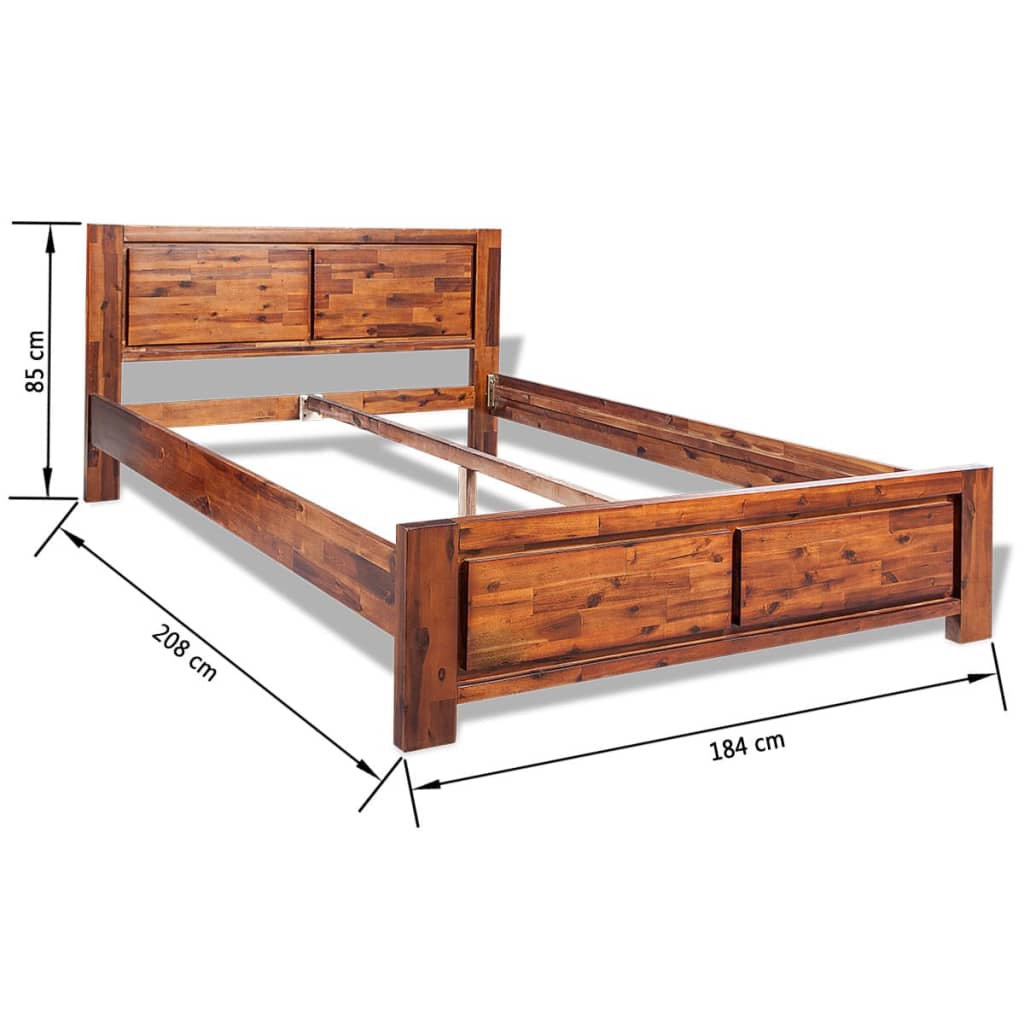 vidaXL Okvir za krevet od masivnog bagremovog drva 180 x 200 cm