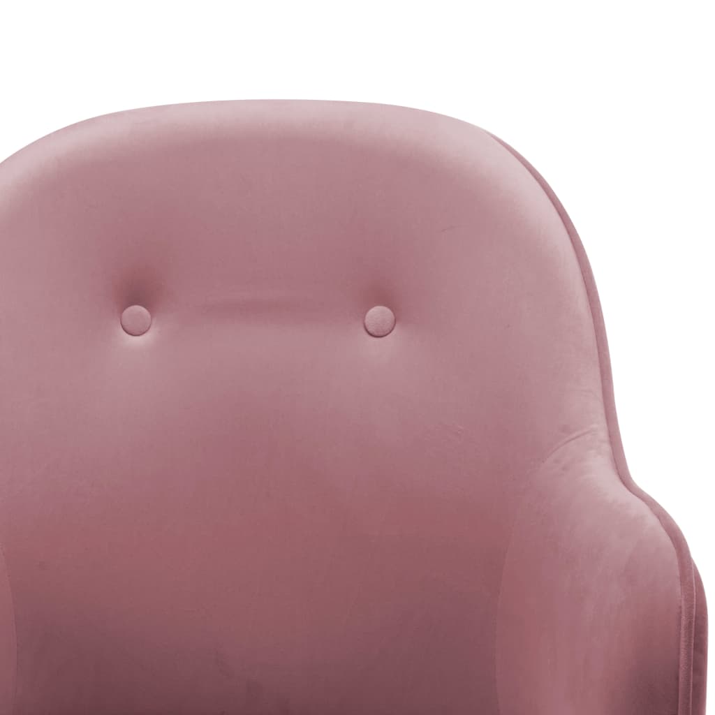 vidaXL Stolica za ljuljanje ružičasta baršunasta