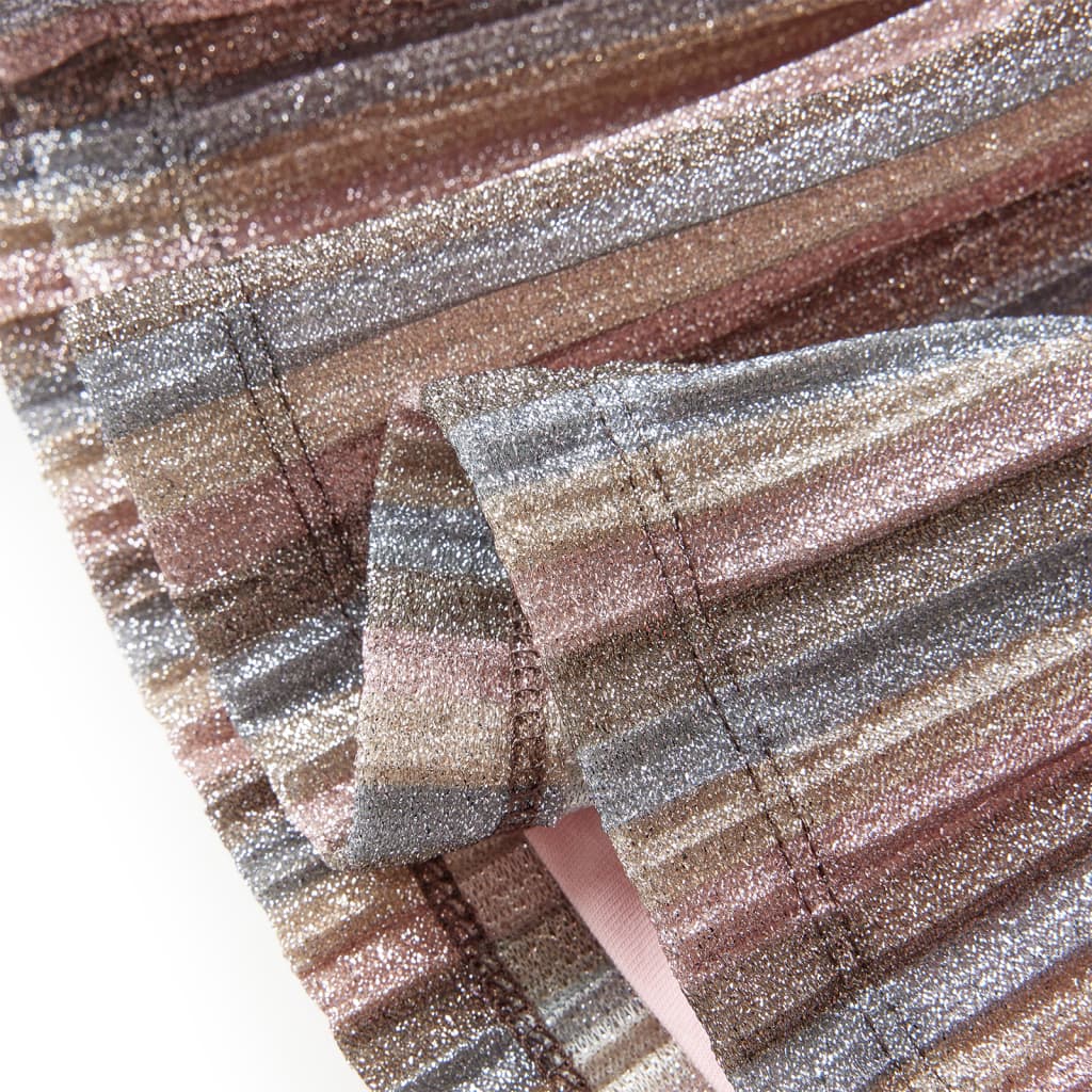 Dječja plisirana suknja sa šljokicama smeđe-ružičasta 92