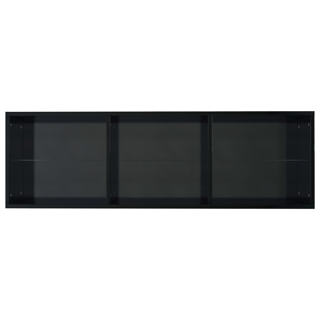 vidaXL Ormarić za knjige/TV sjajni crni 36 x 30 x 114 cm od iverice