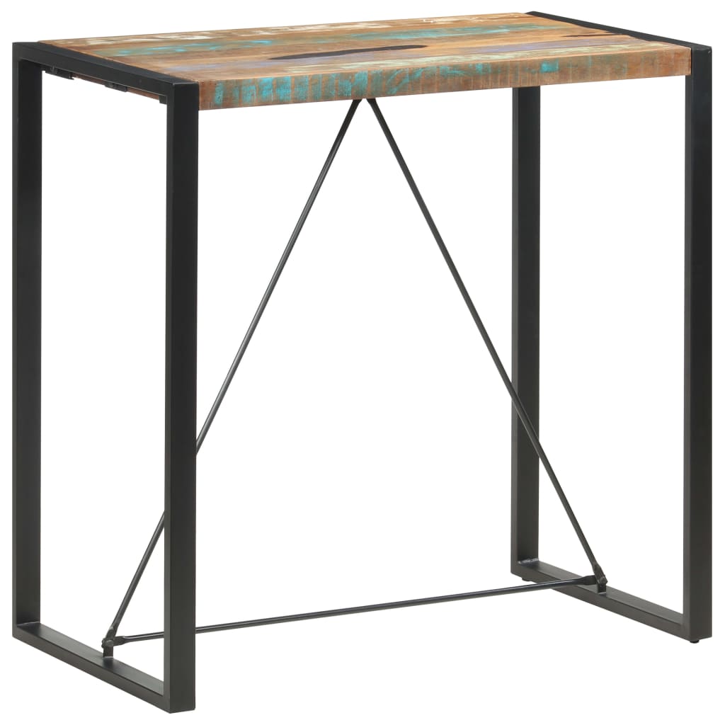 vidaXL Barski stol od masivnog obnovljenog drva 110 x 60 x 110 cm
