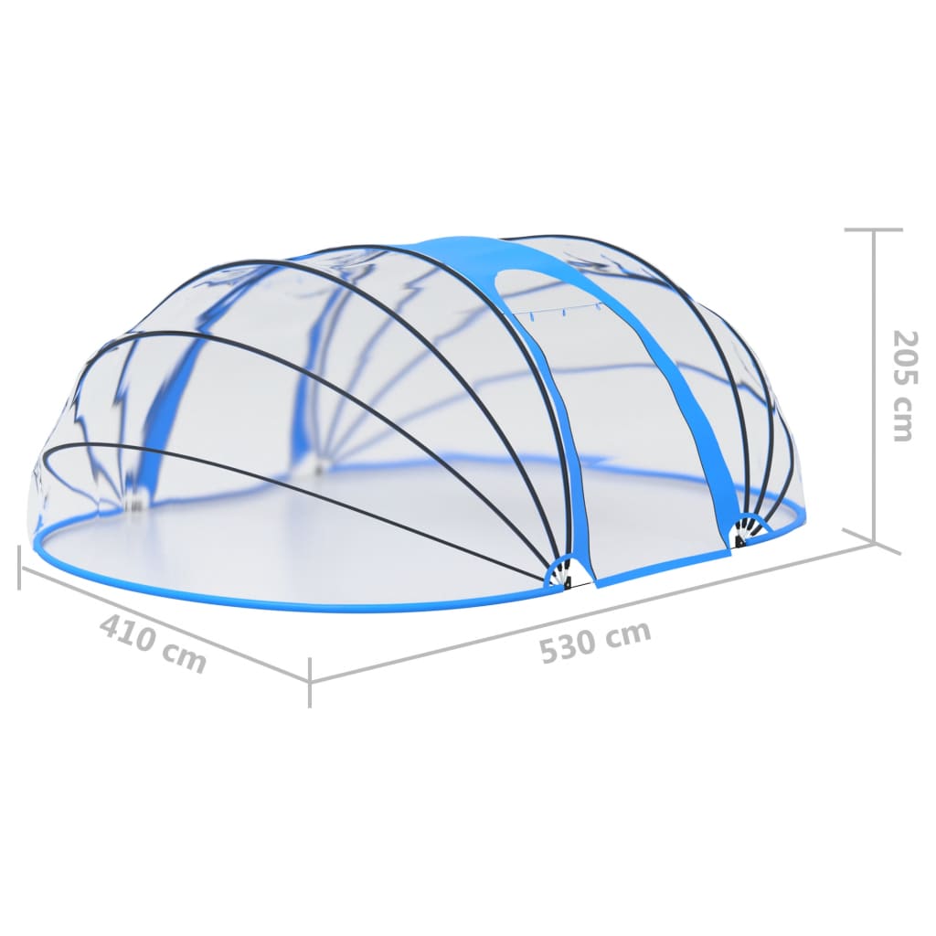 vidaXL Bazenska kupola ovalna 530 x 410 x 205 cm