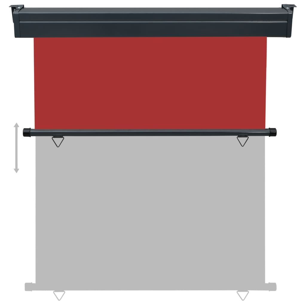 vidaXL Balkonska bočna tenda 170 x 250 cm crvena
