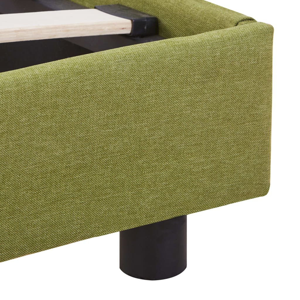 vidaXL Okvir za krevet od tkanine zeleni 140 x 200 cm